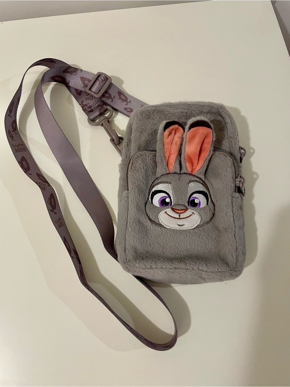 Disney Zootopia Judy Hopps Gray Plush Crossbody bag/pochette